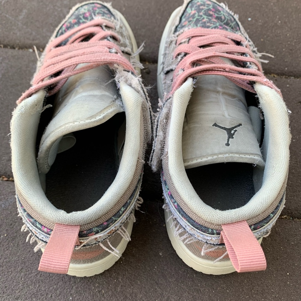 Nike Kids Sneakers with Pink and Floral Design